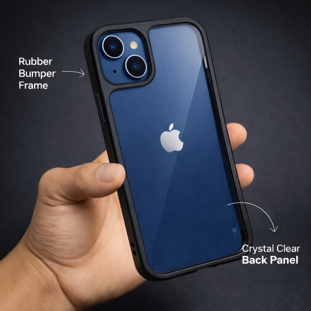 iPhone 14 Crystal Clear Case – Slim, Transparent & Shockproof Protection