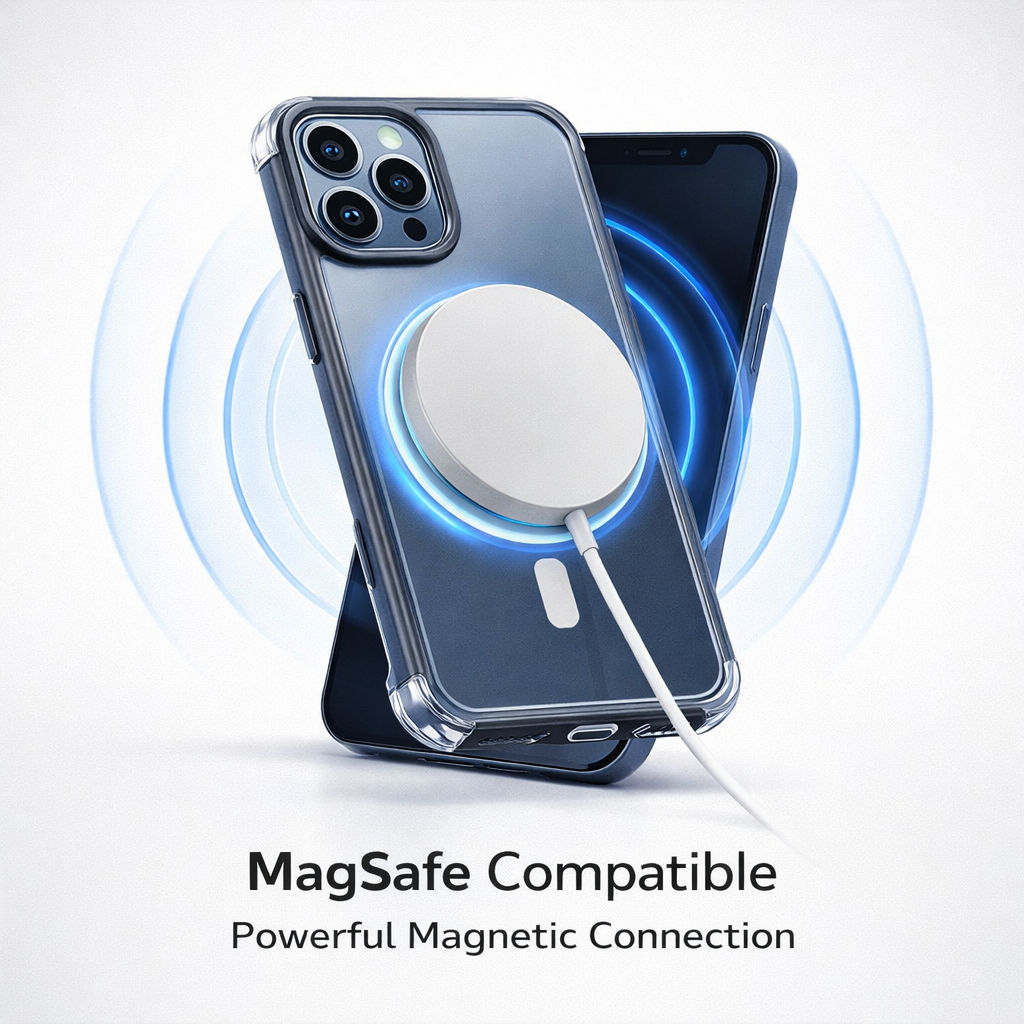iPhone 12 Pro MagSafe Clear Case – Slim, Transparent & Shockproof Protection