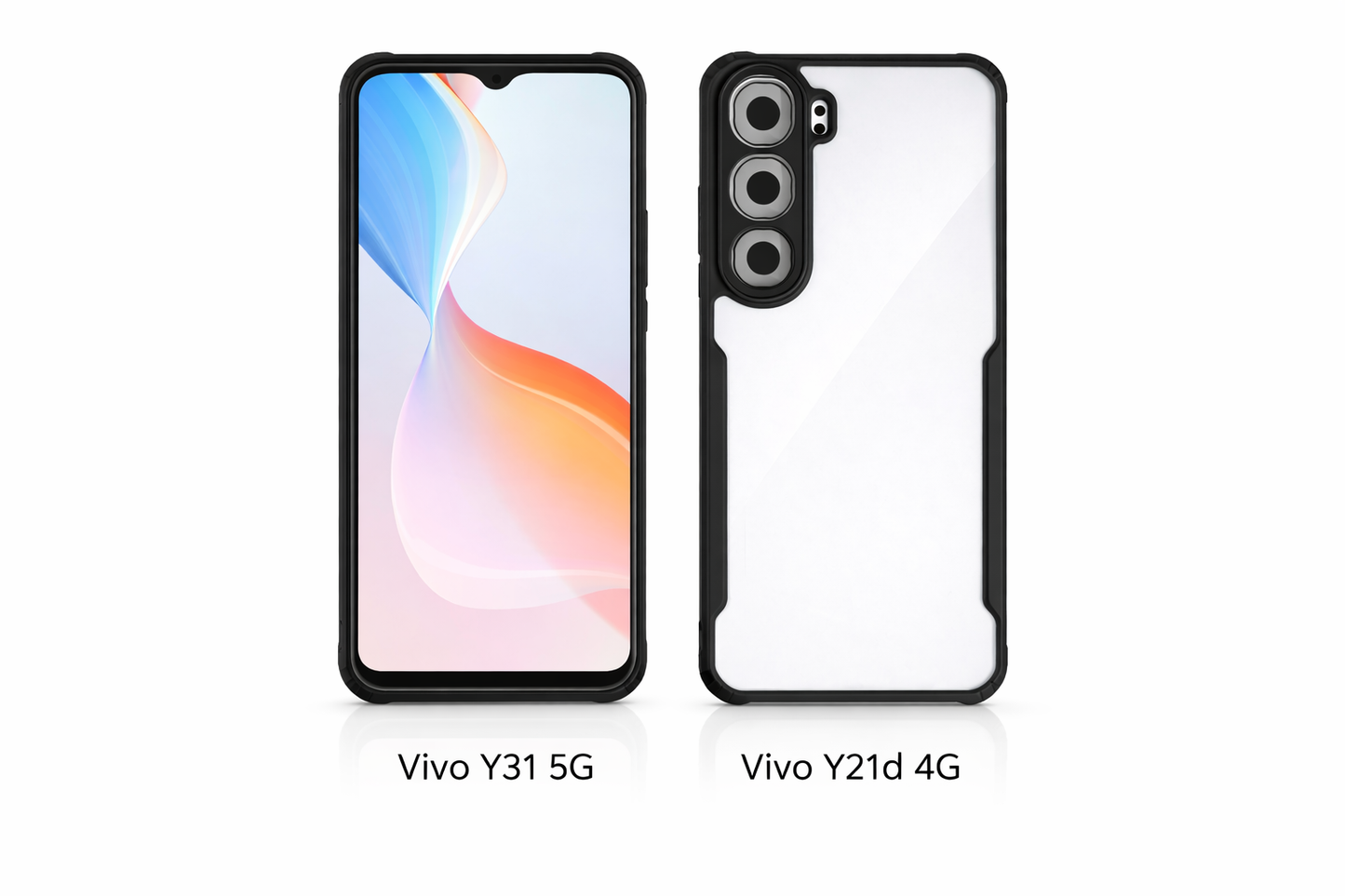 Premium Transparent Shockproof Back Cover for Vivo Y31 5G / Vivo Y21d 4G Clear Protective Case
